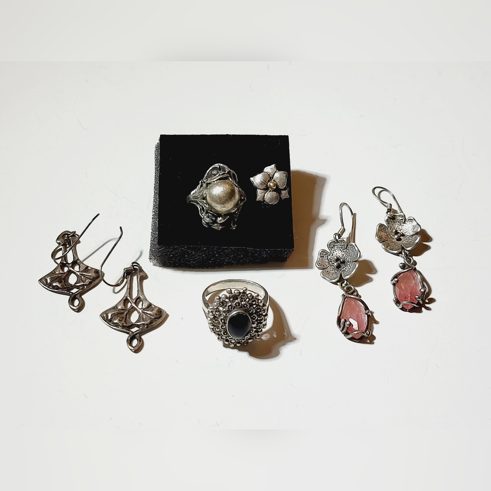 Vintage sterling silver jewelry lot